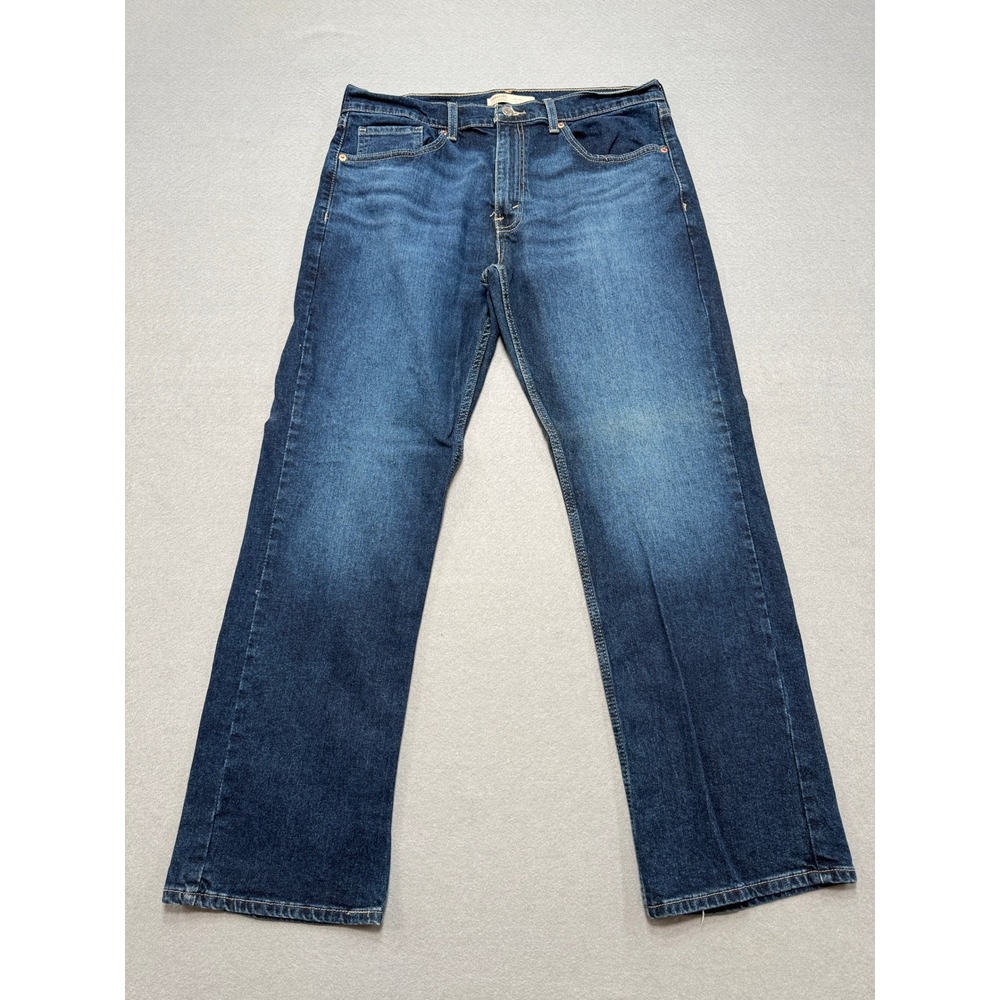 Levi's Signature Jeans Men's 34x30 Blue Dark Wash Straight Leg Relaxed Fit Denim